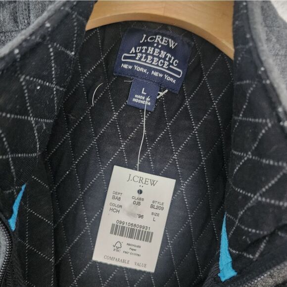 J. Crew the Authentic fleece pullover quarter zip up new with tags - Picture 5 of 10